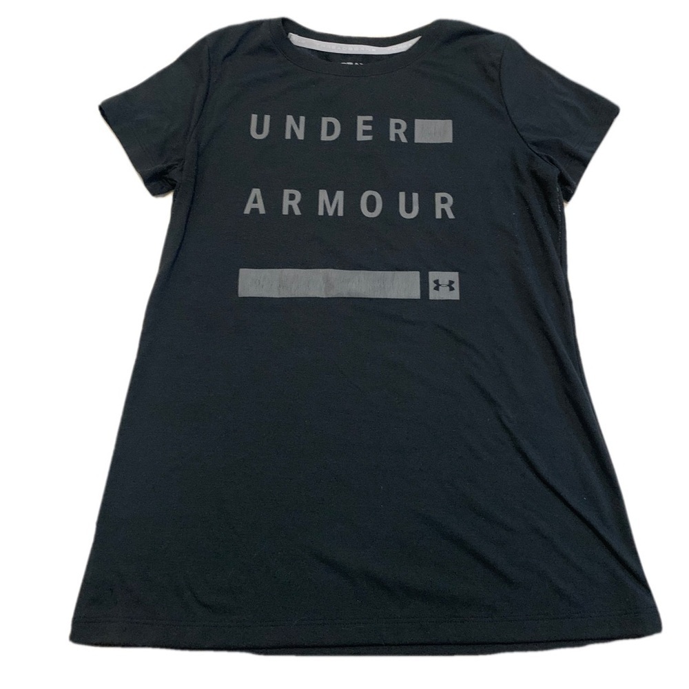 💜 Under Armour Threadborne Black Short Sleeve Graphic Tee - Size XS